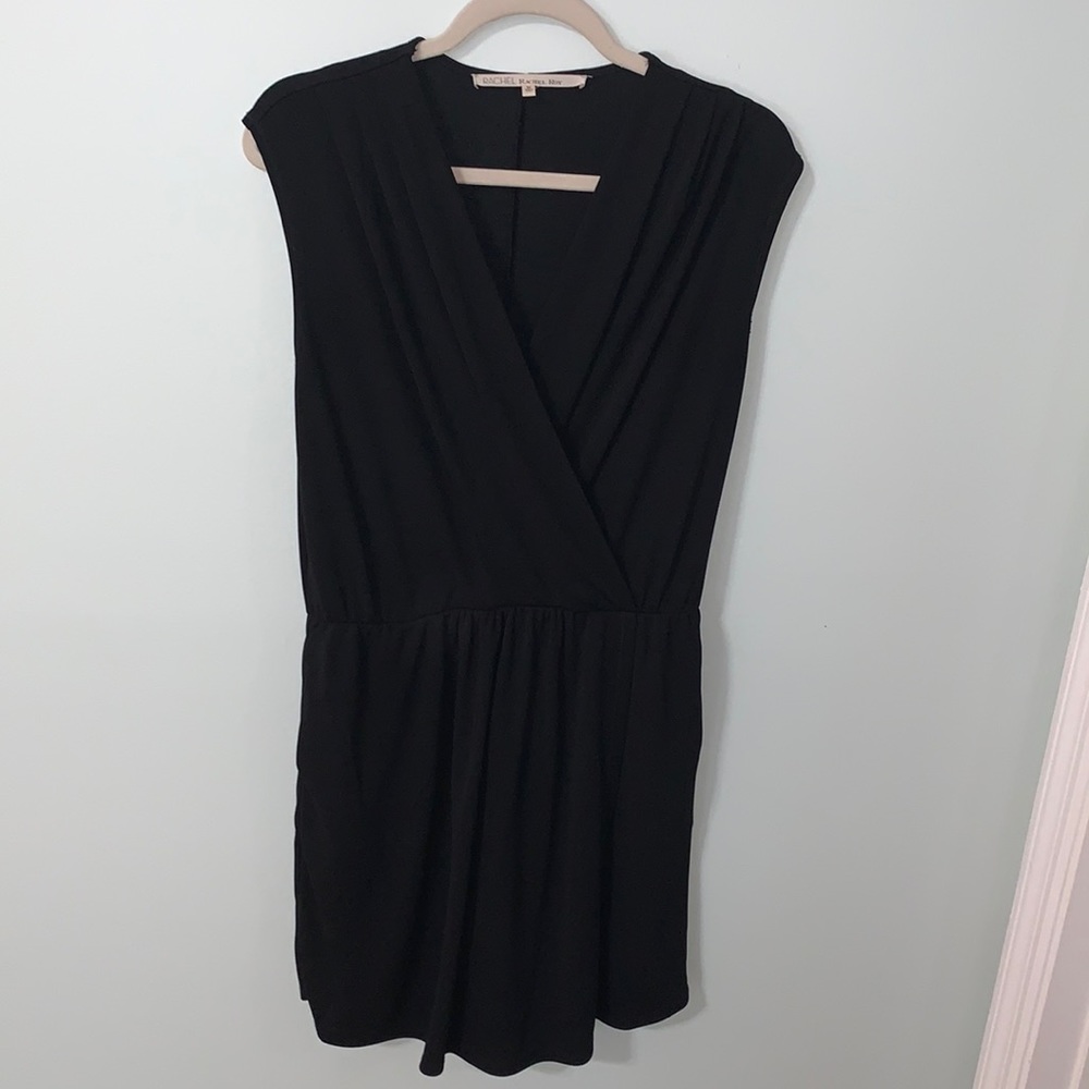 Little black wrap dress with pockets
